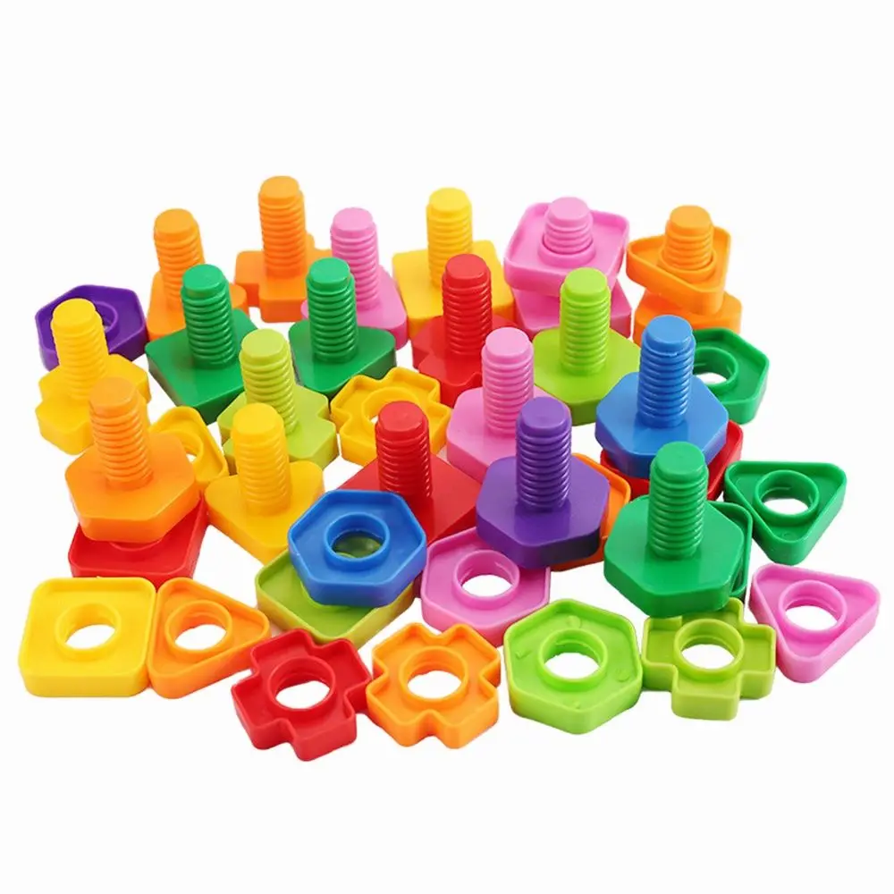 Bloques de construcción con tornillos – Rompecabezas educativo