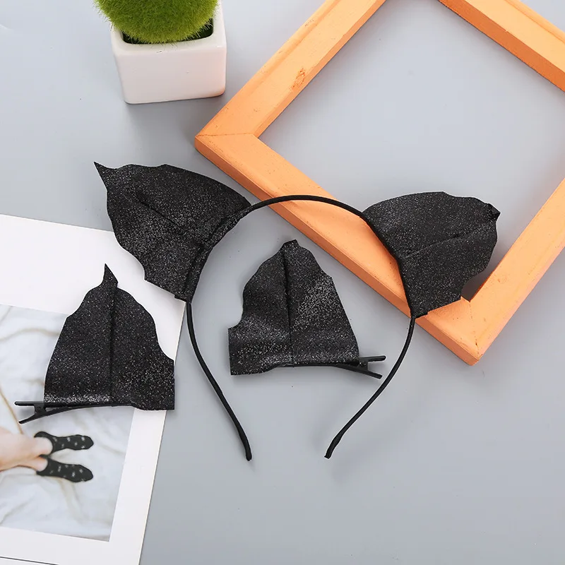Diadema murciélago con lentejuelas – Accesorio Halloween infantil