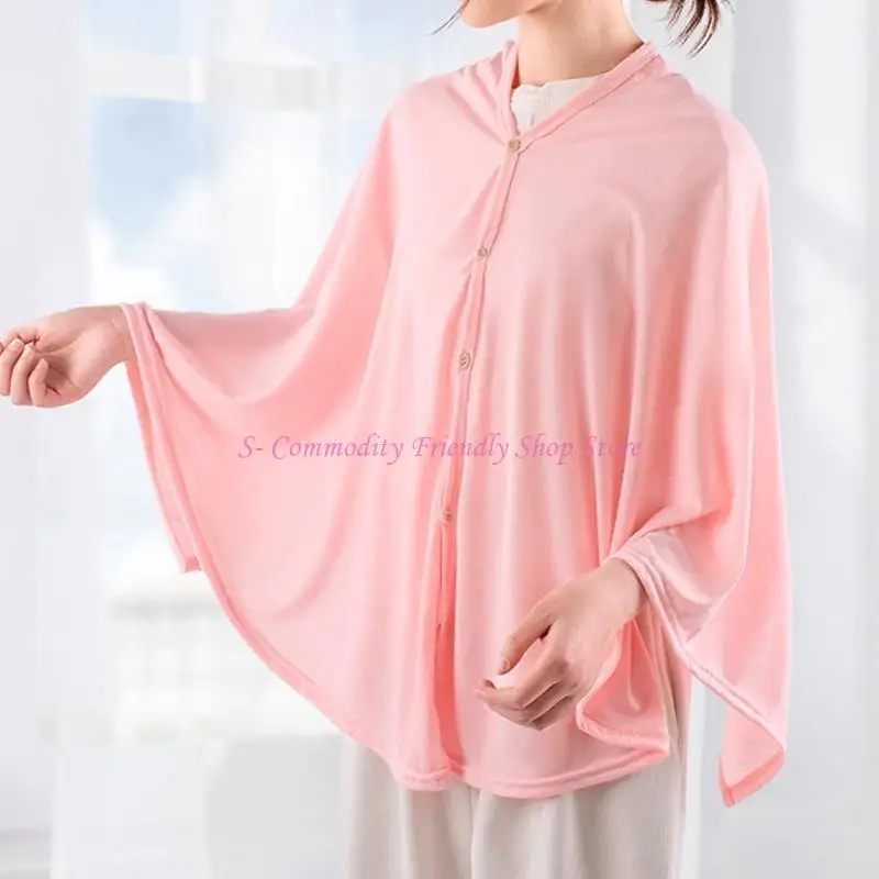 85ae Multipureze bufanda bufanda algodón toalla enfermería manga privacidad cómoda - imagen 2