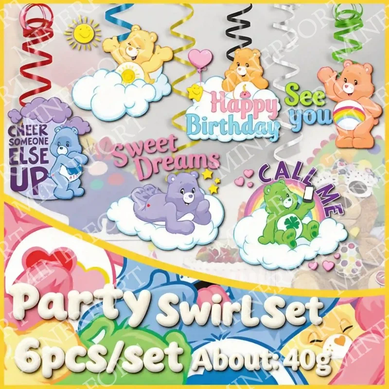 Care Bears Swirls – Decoración de cumpleaños infantil - imagen 2