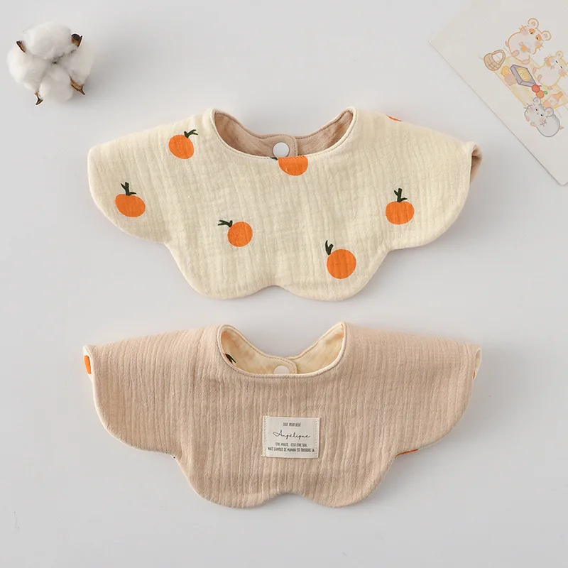 Nuevo babero bonito de algodón para alimentación de bebé, babero para bebés, toalla de Saliva utilizable de dos caras, paño suave para eructar para recién nacidos, Baberos para niños pequeños - imagen 5