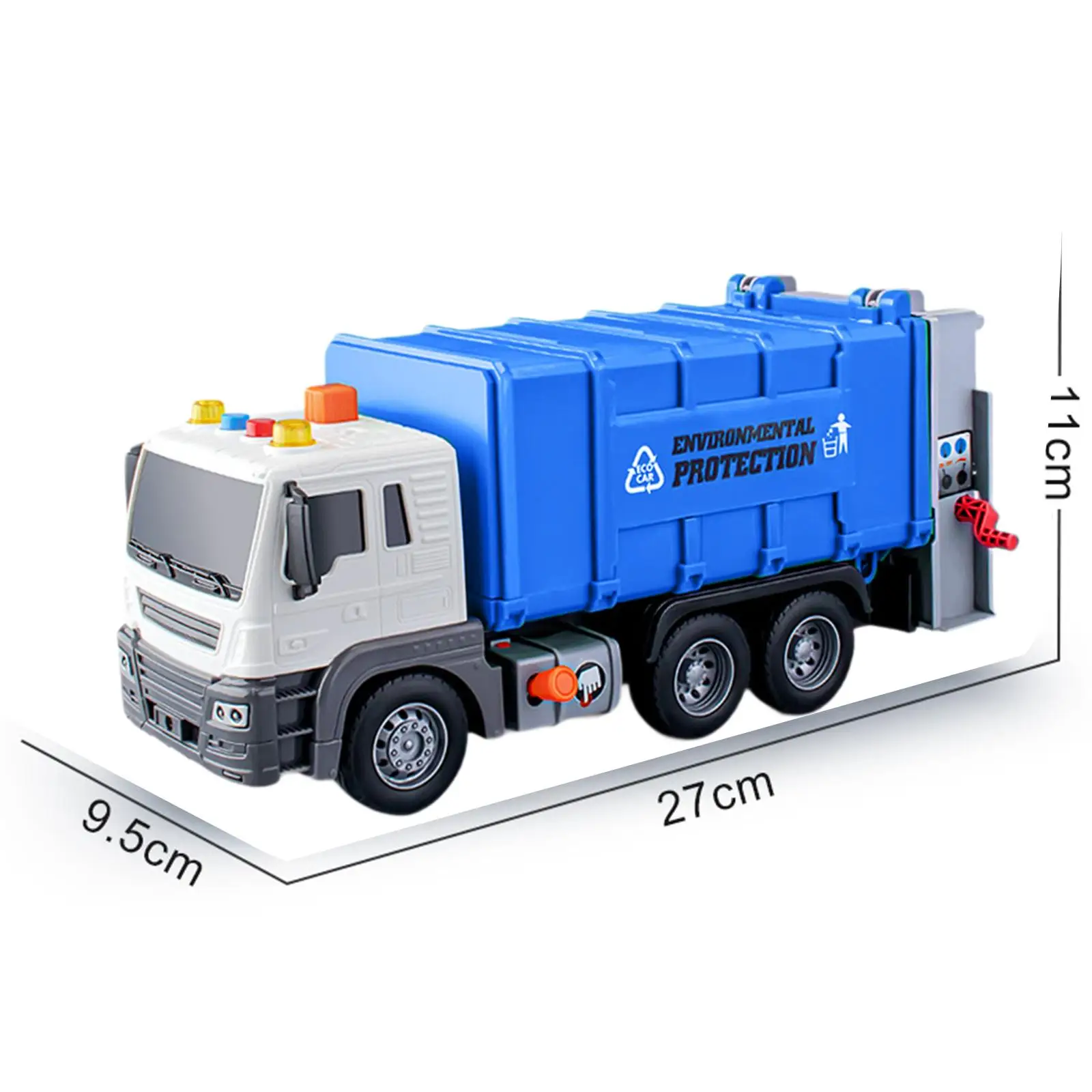 Garbage Truck Toy Push and Go Car with Trash Can Trash Truck Toy for Girls Preschool Boys Age 3-7 Years Old Birthday Gifts