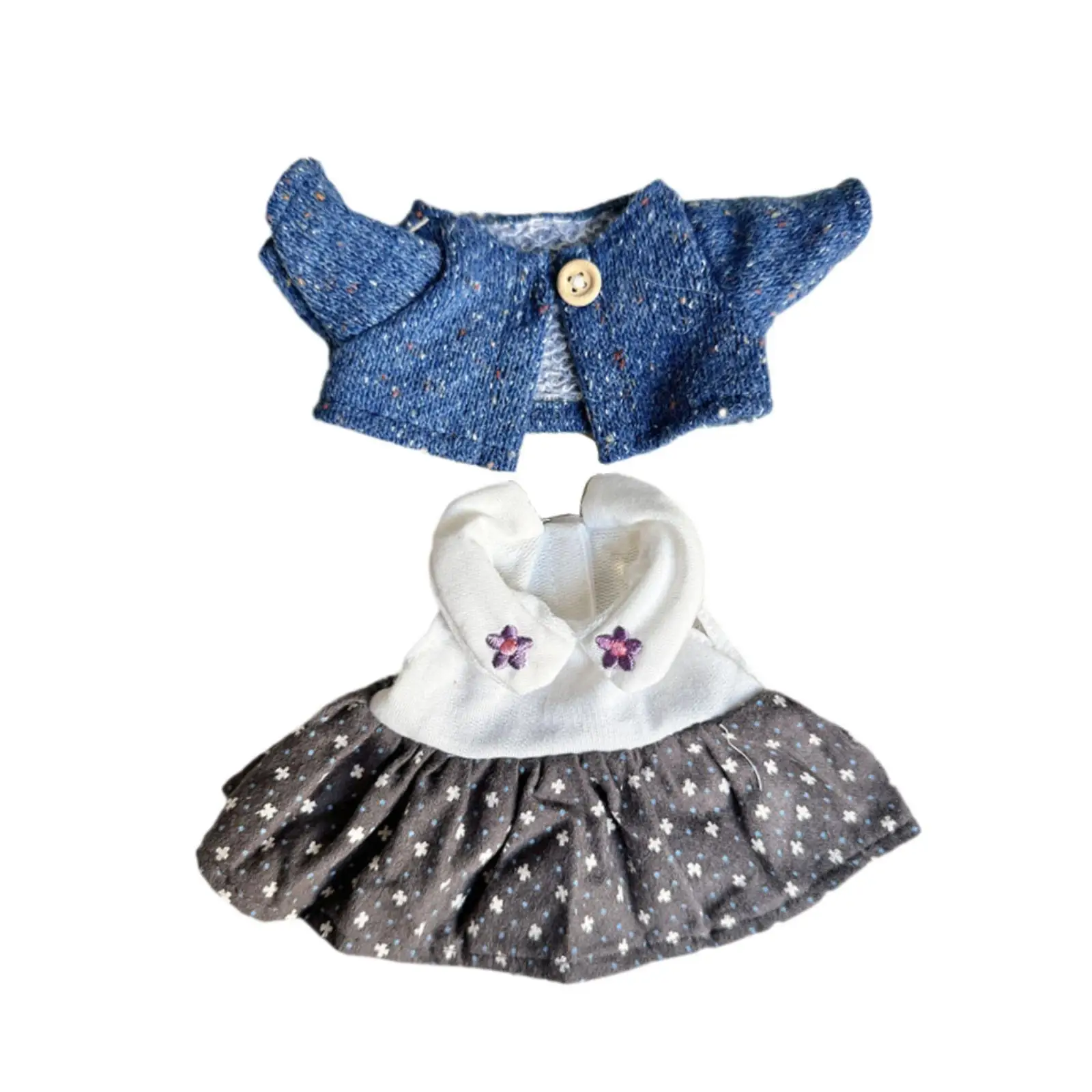 Doll Sweater Dress suits Coordination for Kids Birthday Gift DIY Alive Mini Doll Clothes Doll Clothes Accessories for 20cm Dolls