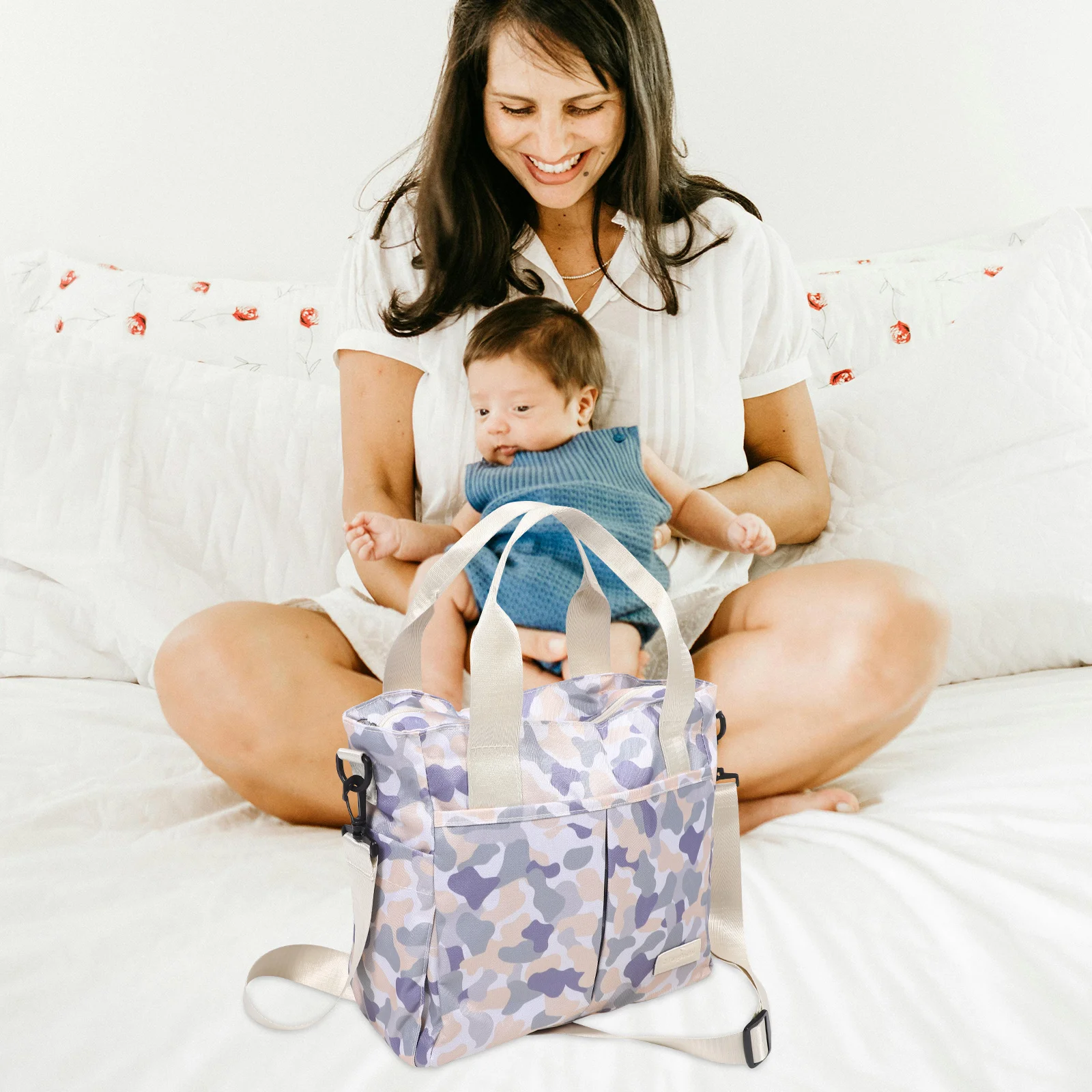 Mommy Tote Bag Large Capacity Lightweight Multifunction Travel Hospital Tote with Wet Dry Separation Organizer - imagen 2