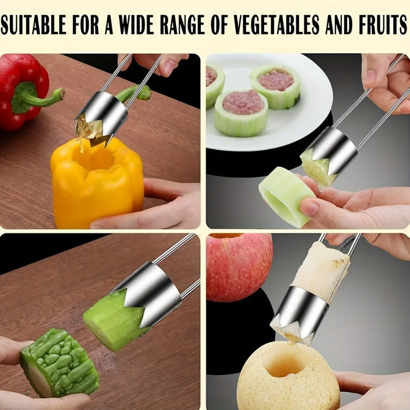 Cuchillo infantil para frutas y verduras – Acero inoxidable multiuso - imagen 2