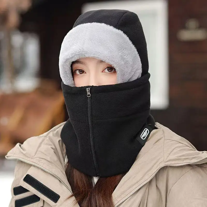Gorro cálido para ciclismo con cuello y cara integrada, bufanda gruesa para ciclismo al aire libre, máscara facial cálida a prueba de viento y frío - imagen 2