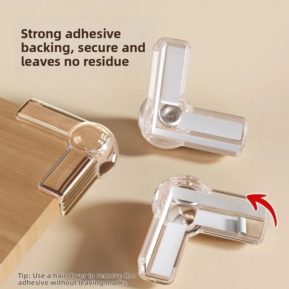 4/8 Uds nuevas cubiertas transparentes para las esquinas de las mesas anticolisión protectores de esquinas a prueba de bebés pegatinas de esquina duraderas muebles para el hogar - imagen 4