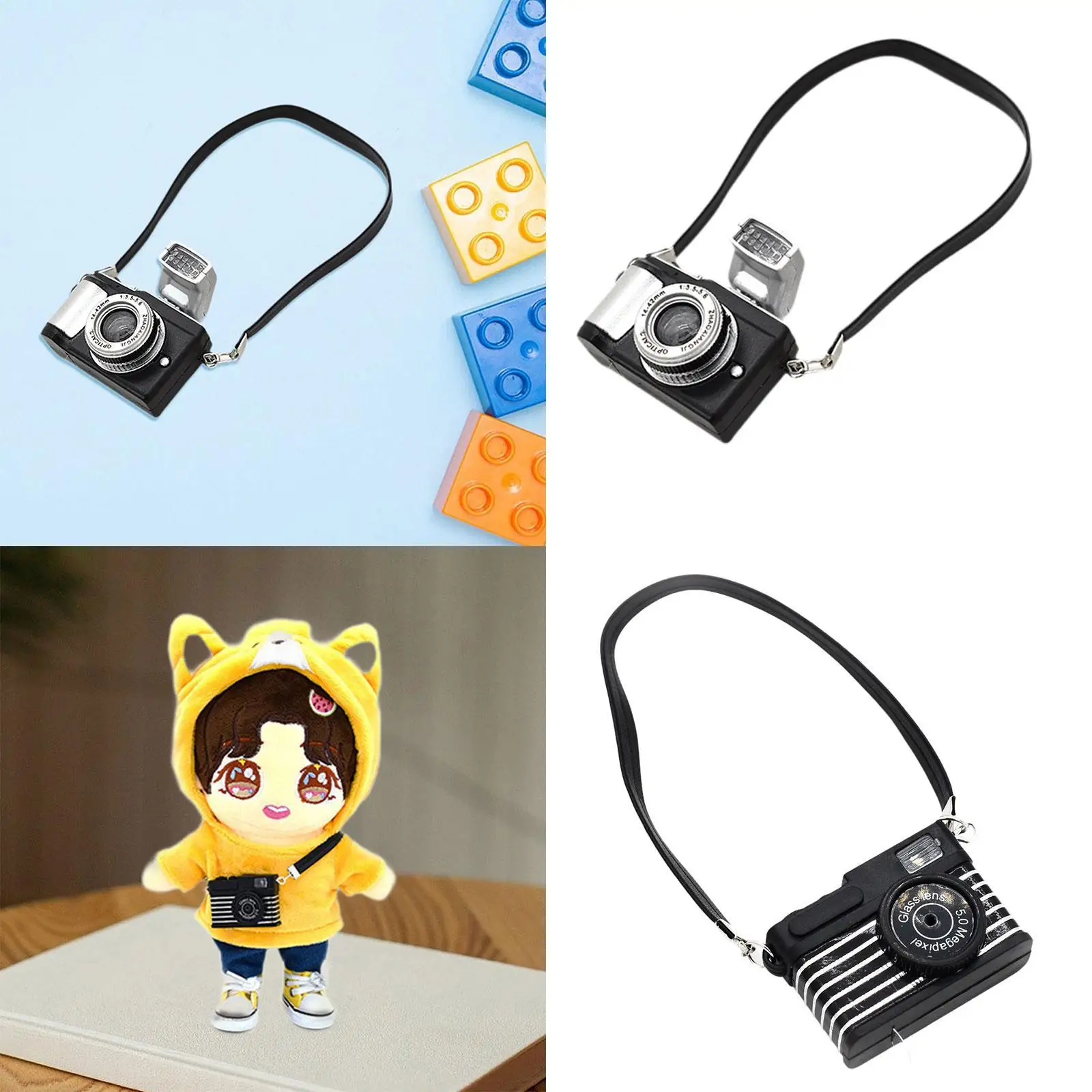 Miniature Camera Ornament Mini Doll Camera for 20 cm Doll Action Figures