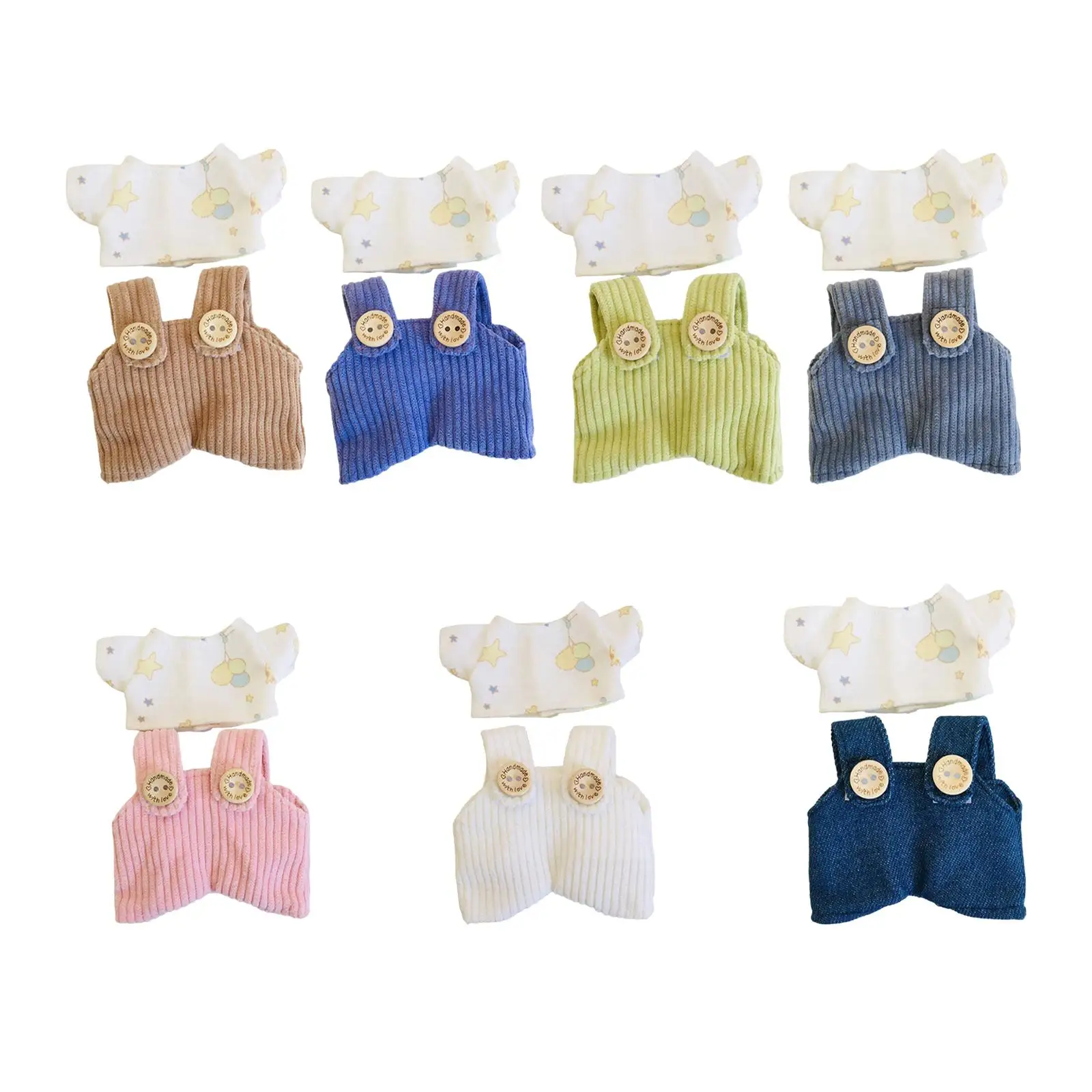 Fashion Dolls Suspender Pants Doll Clothes Costume Accessory for 17cm Dolls Girls Dolls Dress up New Year Gifts Children's Gifts