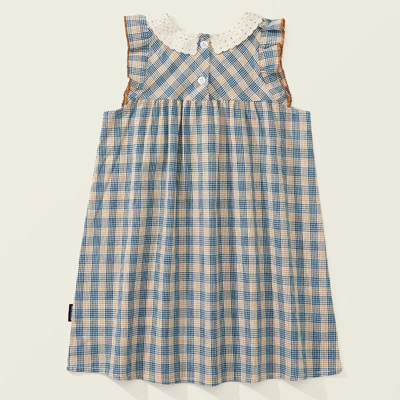 Vestido a cuadros sin mangas para bebé niña – Boutique princesa - imagen 3
