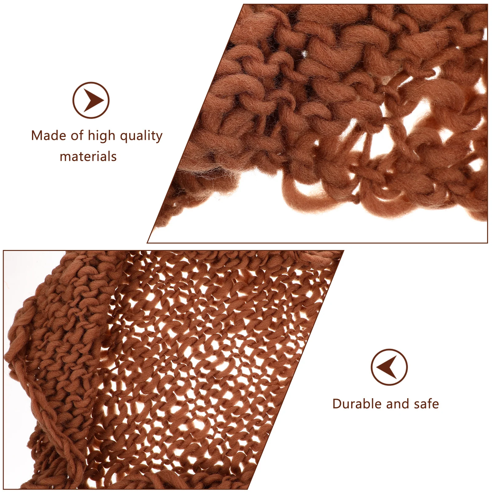 Manta para fotografía de recién nacido, accesorio para fotografía de bebé de lana tejido a mano, grande, cómodo, respetuoso con la piel, fondo fotográfico infantil reutilizable, 1 Uds. - imagen 3