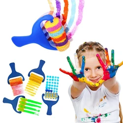 Set de pintura infantil con esponja, sellos y rodillos