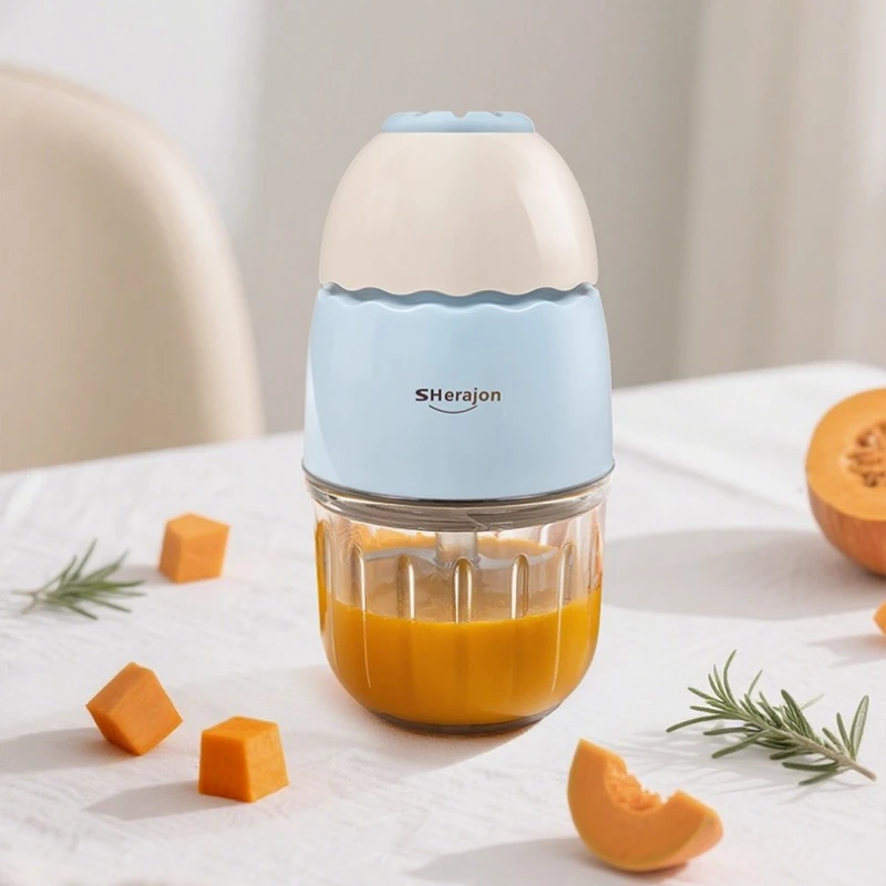 Mini máquina para hacer alimentos para bebés, licuadora trituradora multifuncional, cortador de 12 hojas de calidad alimentaria, capacidad compacta de 0,3 L, portátil de fácil limpieza