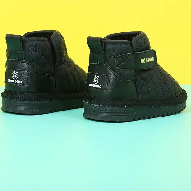 Botas de nieve para niños con forro de terciopelo y suela antideslizante - imagen 5