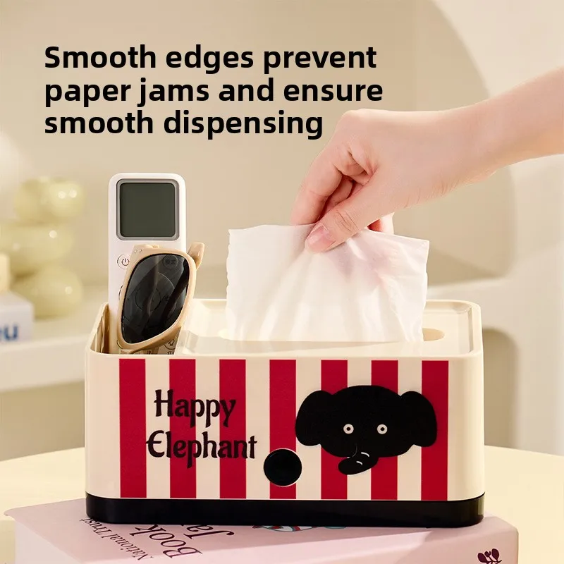 Caja de pañuelos de lujo de alta gama, mesa de centro creativa, caja de almacenamiento para el hogar, sala de estar, Control remoto, soporte para papel de cocina con resorte - imagen 2