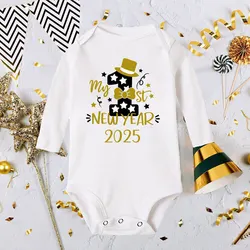 Pelele bebé estampado Año Nuevo – Manga larga