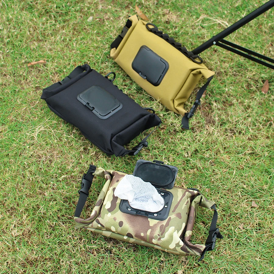 Dispensador de toallitas húmedas de tela Oxford, soportes de toallitas húmedas recargables, bolsa de toallitas húmedas colgante, multiusos para cochecito de asiento trasero de coche - imagen 3