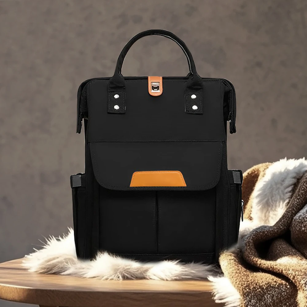 Bolsa maternidad piel sintética impermeable cómoda para bebé - imagen 5