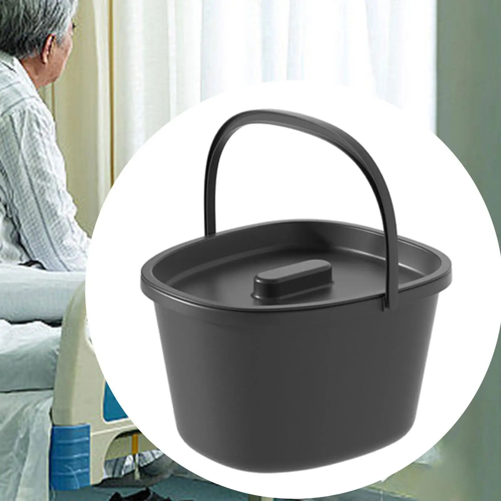 Commode Chair Bucket Lightweight Portable Urine Bucket for Elderly Kids Men