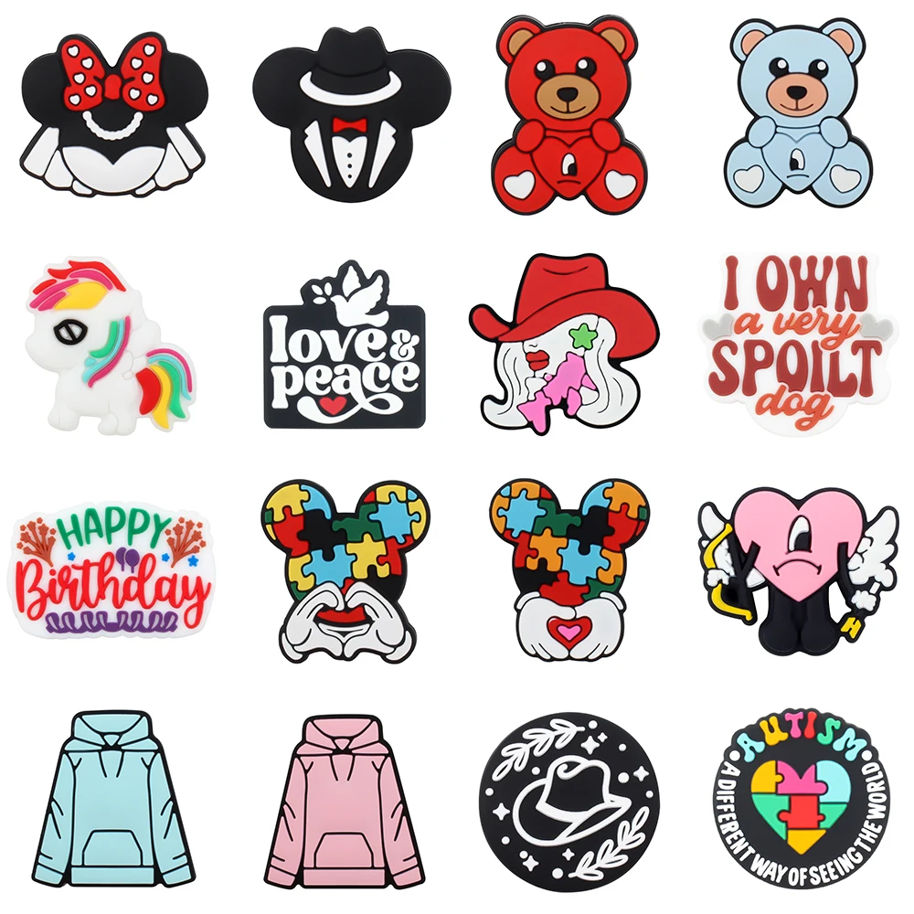 Cuentas de silicona para bebés, abalorios focales de dibujos animados para la fabricación de joyas, collares, bolígrafos, accesorios de grado alimenticio, 5 piezas