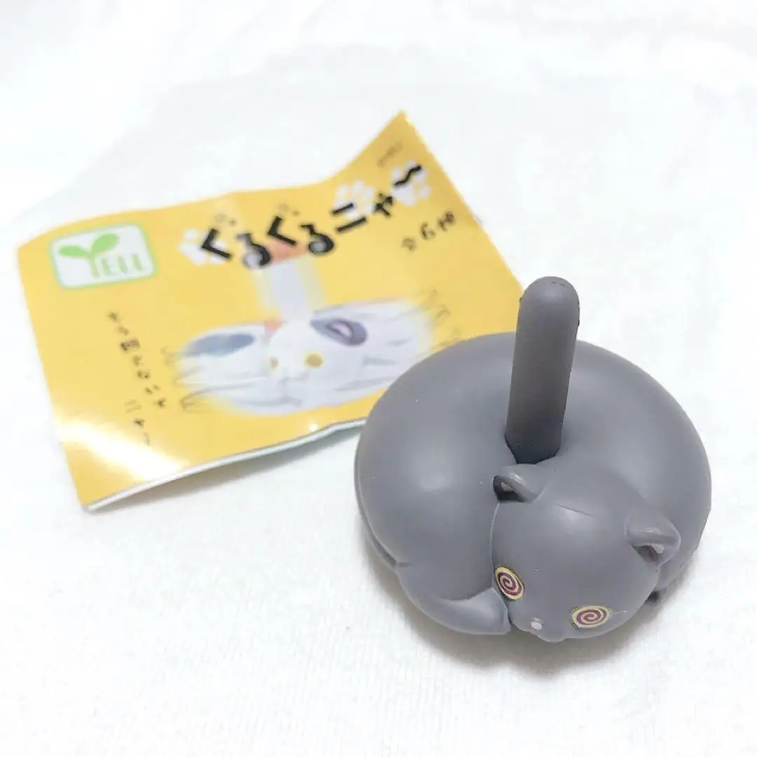 Juguetes de cápsula de hechizo lindo kawaii Neko Gyro Spinning meow top Calico gato rizado dormir fidget spinner animales tonto figuras de mascotas - imagen 2