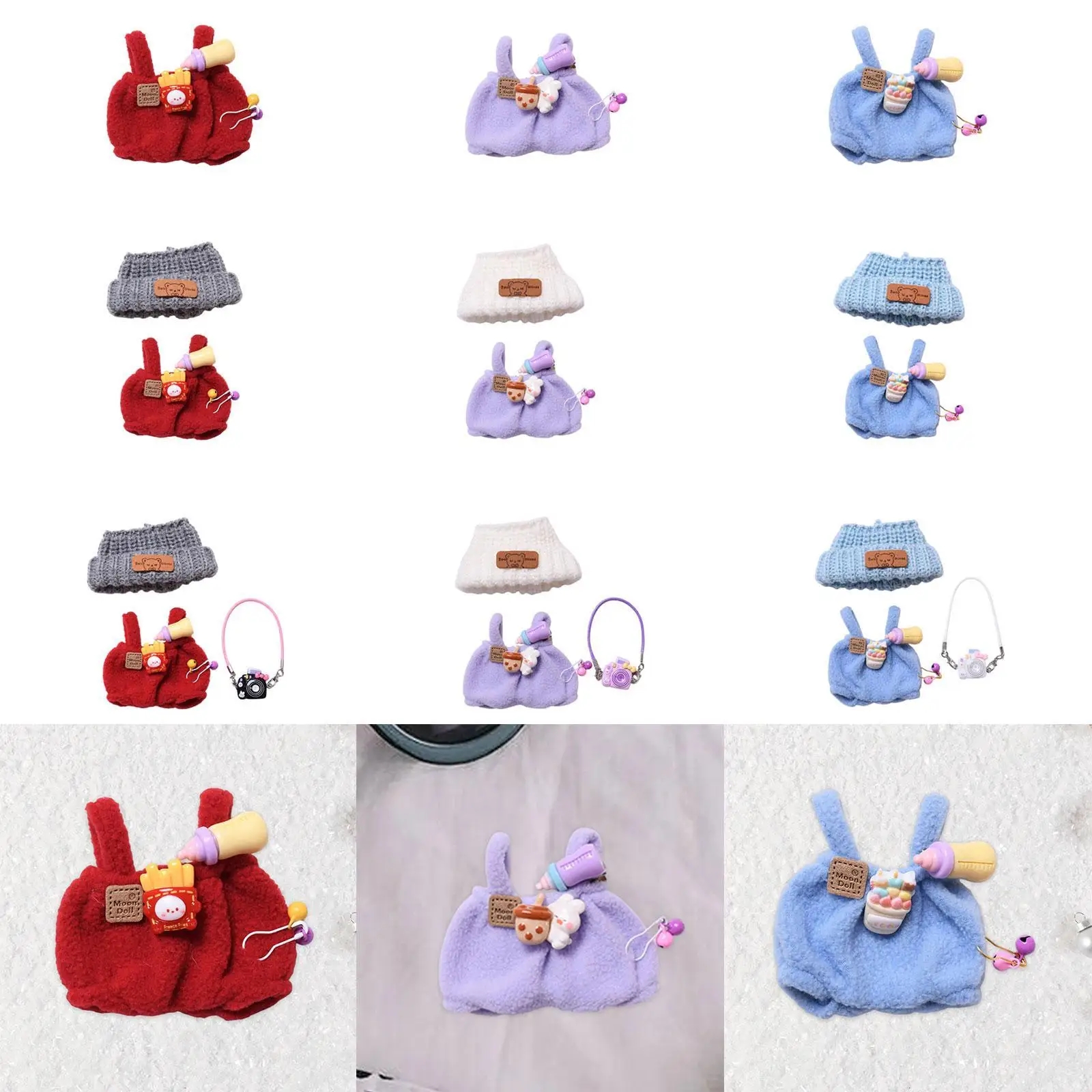 Plush Doll Clothes Birthday Gifts Coordination for Kids Cute DIY Accessories Decoration Imagination Doll Outifits for 17cm Doll