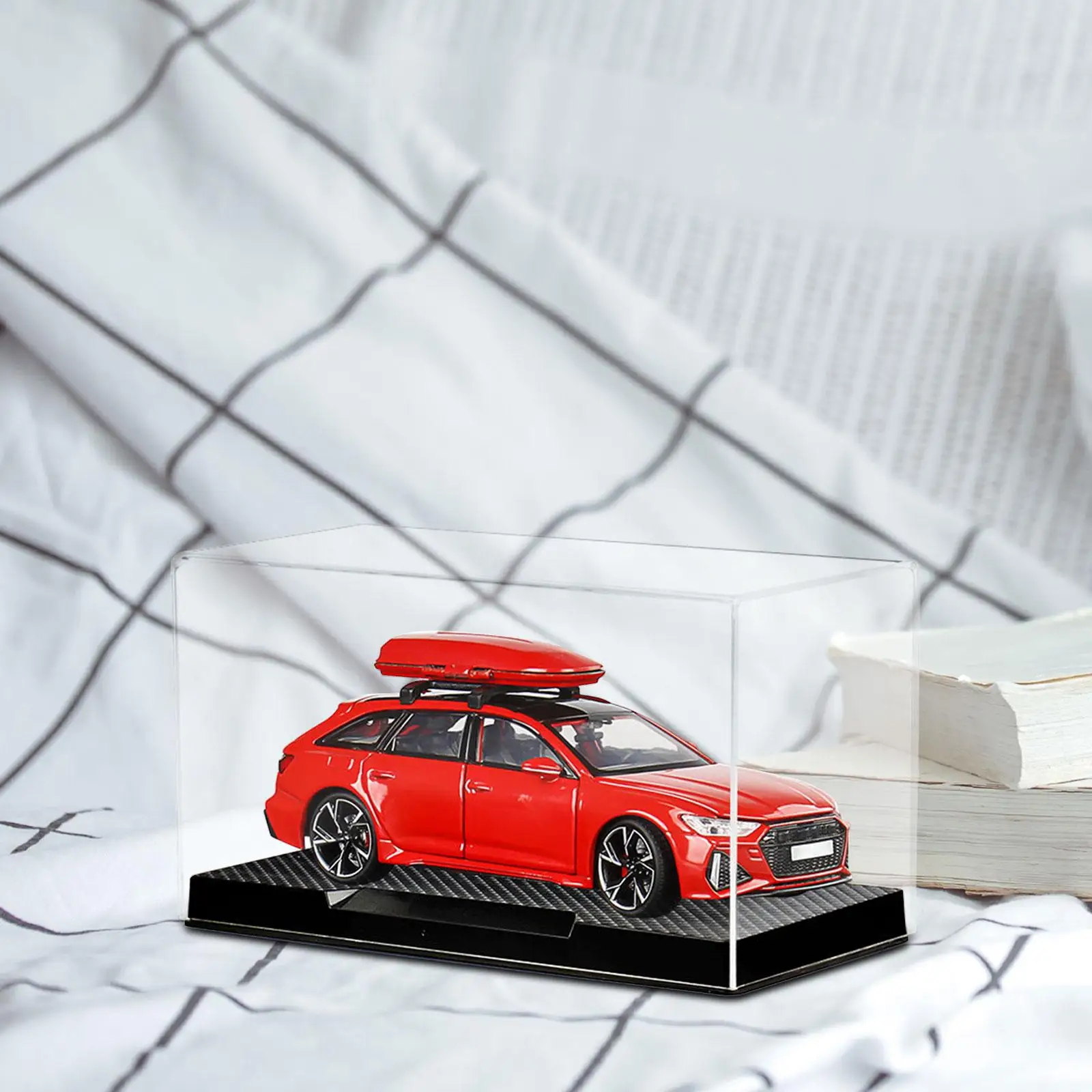 Clear Acrylic Display Case Durable Countertop High Transmittance Dust Cover for Model Cars Miniature Figurines Collectibles Boy