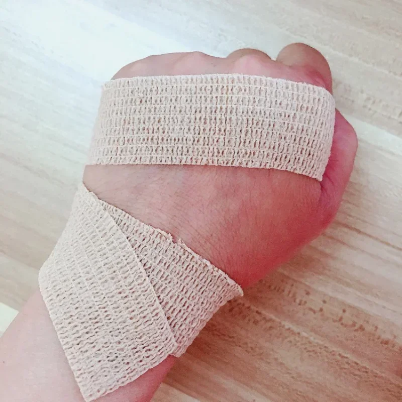 1 rollo de vendaje elástico de primeros auxilios vendaje para heridas no tejidos cinta de vendaje autoadhesiva vendajes de parche - imagen 4