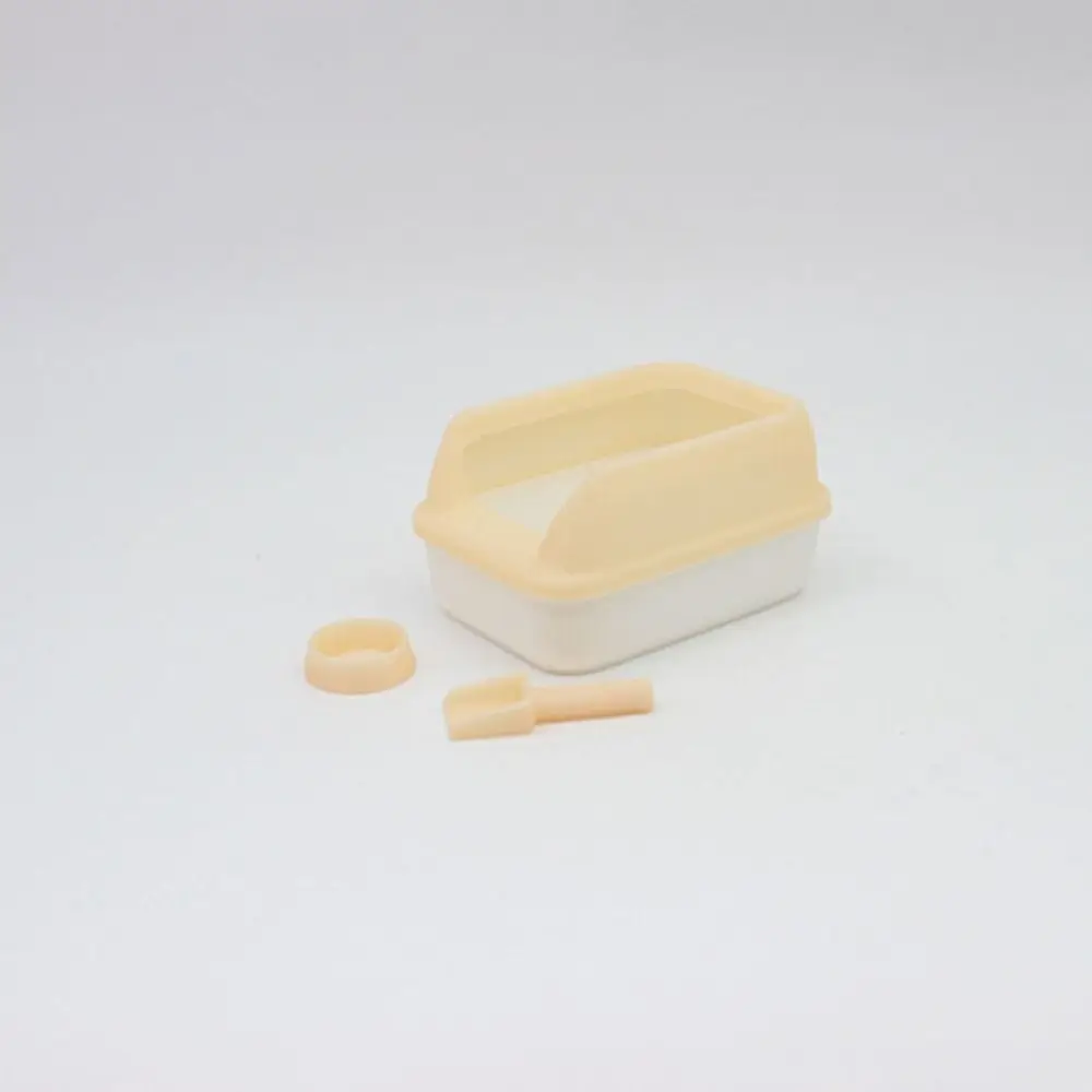 Caja de arena para gato en miniatura de casa de muñecas - imagen 4