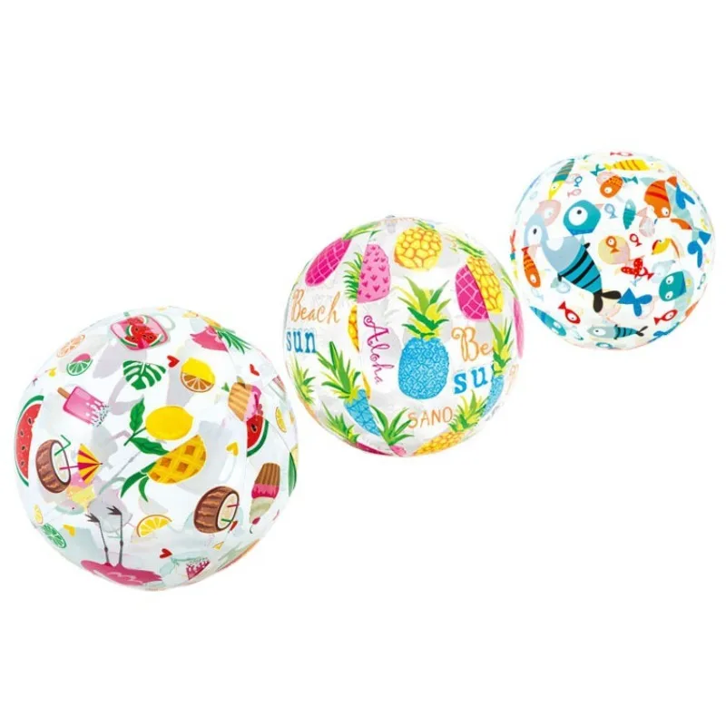 Pelota inflable de playa de 35cm, juguetes de piscina de playa de verano, globo de rebote translúcido divertido para aliviar el estrés, accesorio interactivo para piscina al aire libre - imagen 5