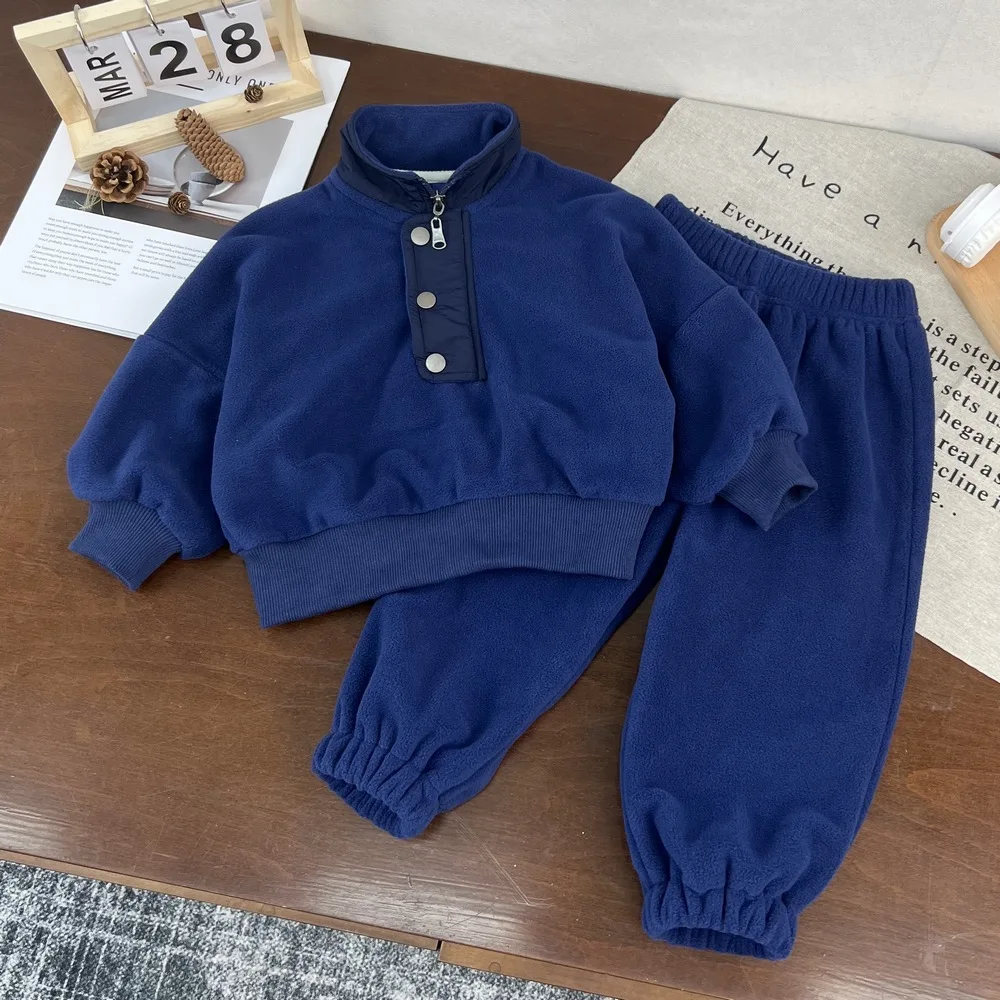 Conjunto de lana invierno niños – Sudadera y pants - imagen 3
