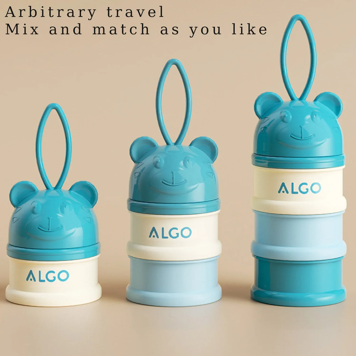 Caja de embalaje de leche en polvo para alimentos complementarios para bebés de 3 capas, caja de leche en polvo portátil, material de calidad alimentaria, tanque de almacenamiento sellado - imagen 3