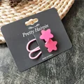 2pcs rose red star