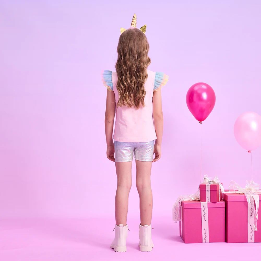 DXTON conjunto de verano para niños con camisetas de manga corta