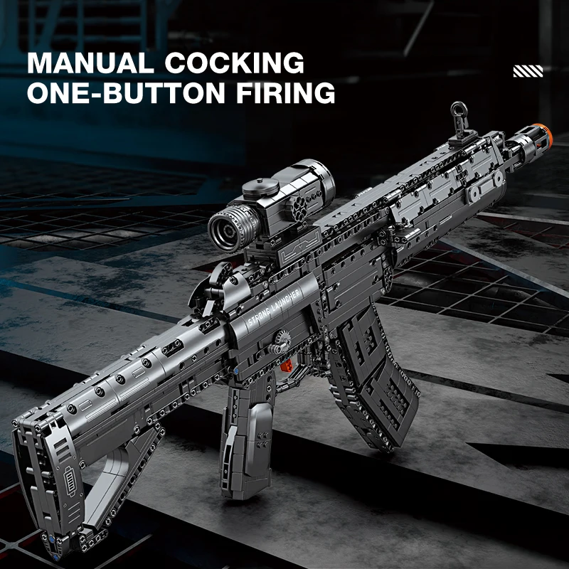 1593 Uds 191 Rifle bloques de construcción armas militares colección de pistolas de simulación bloques de modelismo juego de guerra para niños juguetes regalos de vacaciones - imagen 3
