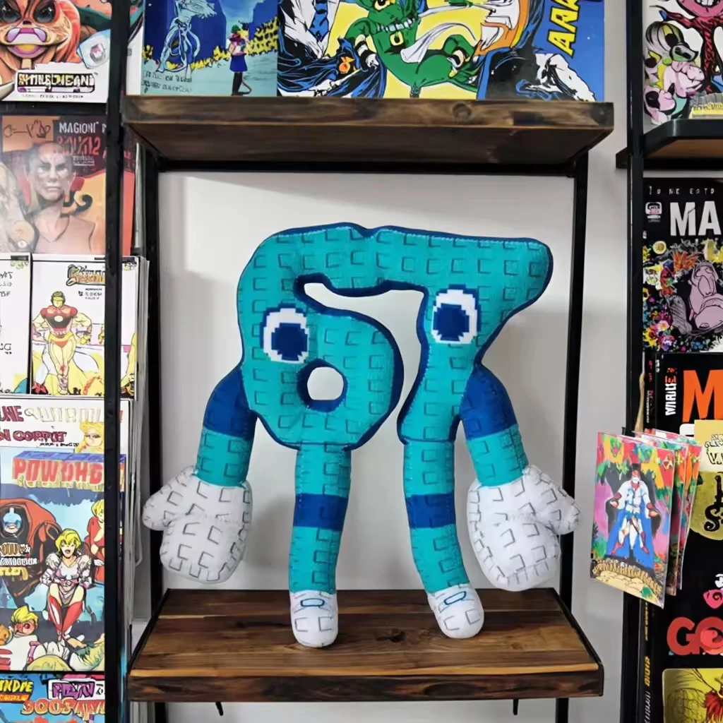 25 cm/9,84 pulgadas 67 Sahur Robar A Brainrot Anime juego juguetes de peluche brazos y piernas largas azules peluches muñecos de peluche divertidos - imagen 2