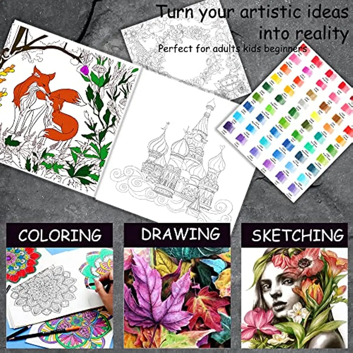 Juego lápices de colores y kit dibujo para niños - imagen 5