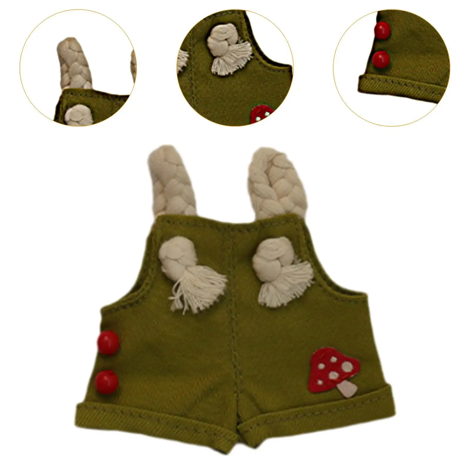 Plush Doll Clothes Toys Dress up Pants Soft Handmade Decoration Stuffed Animal Clothes Overalls for DIY Supplies Photo Props
