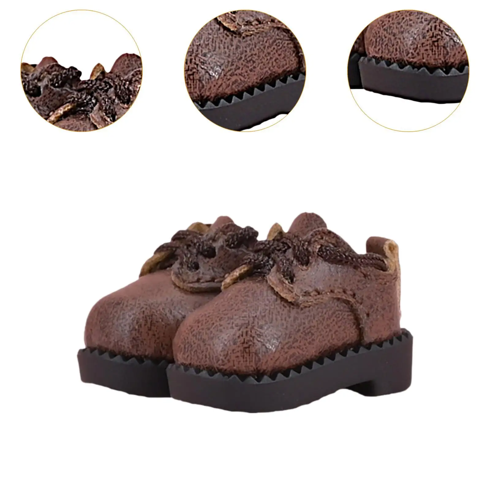 Doll Shoes Dress up Toy for 1/12 Doll Stylish Handmade Girl Gifts Soft Scene Photo Prop Daily Wear Fashion Doll Lace up Shoes