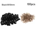 100pcs Black-8X10MM