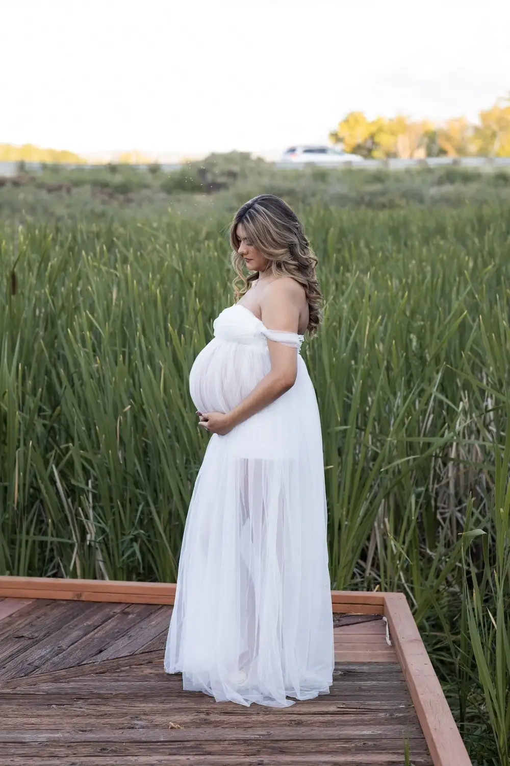 Vestido puesto en sesión de fotos al aire libre