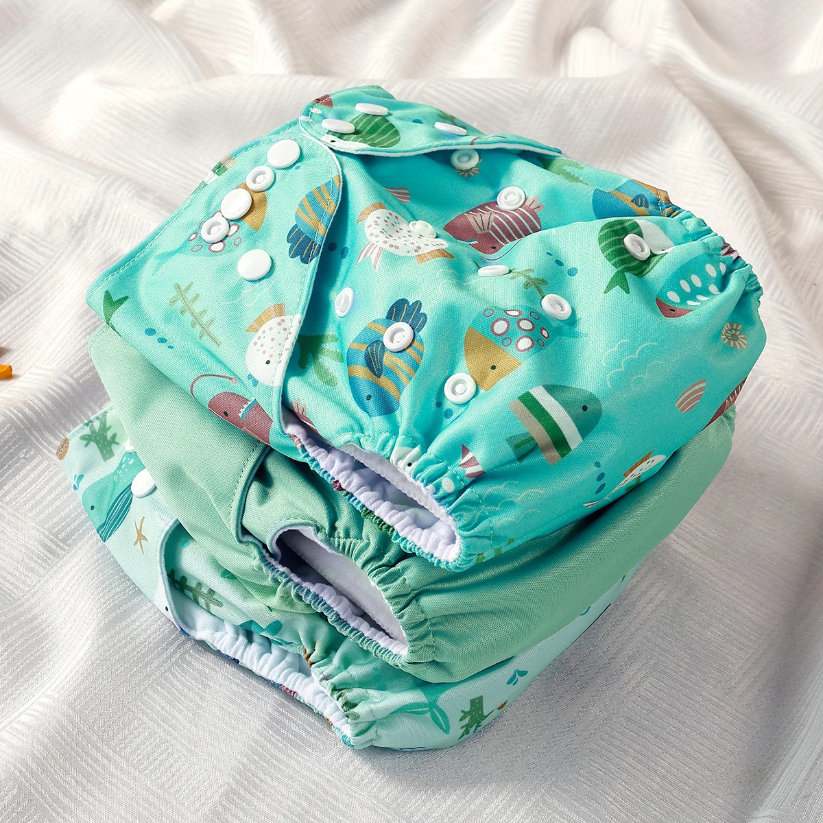 Elinfant Pañales de tela bolsillo gamuza ajustables talla única unisex