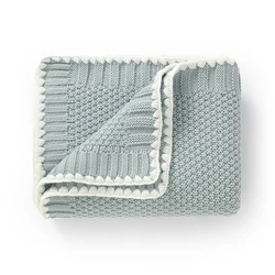 Manta bebé punto ultrasuave reversible para cuna y cochecito