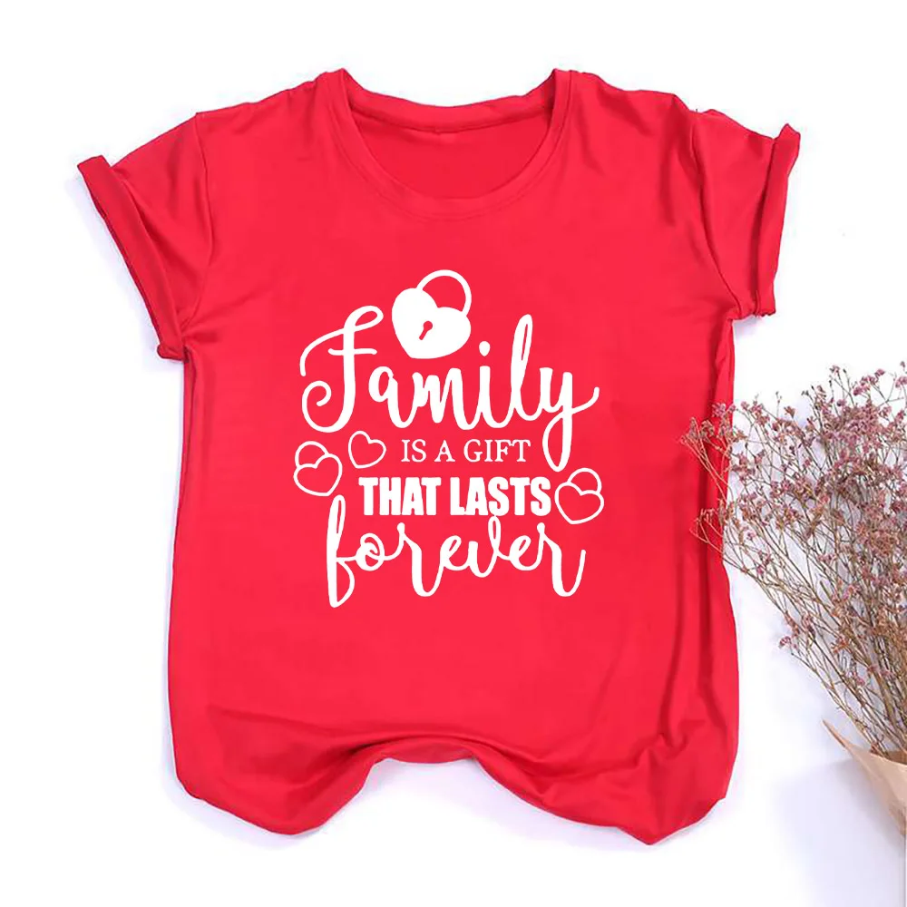 Conjunto A juego para el Día de San Valentín, camiseta informal con estampado para mamá, papá, hija e hijo, es un regalo que dura para siempre - imagen 5