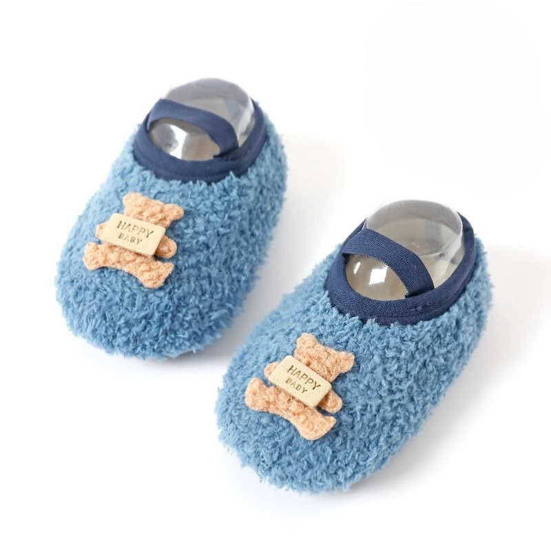 Calcetines antideslizantes de suelo para bebé con oso - imagen 5