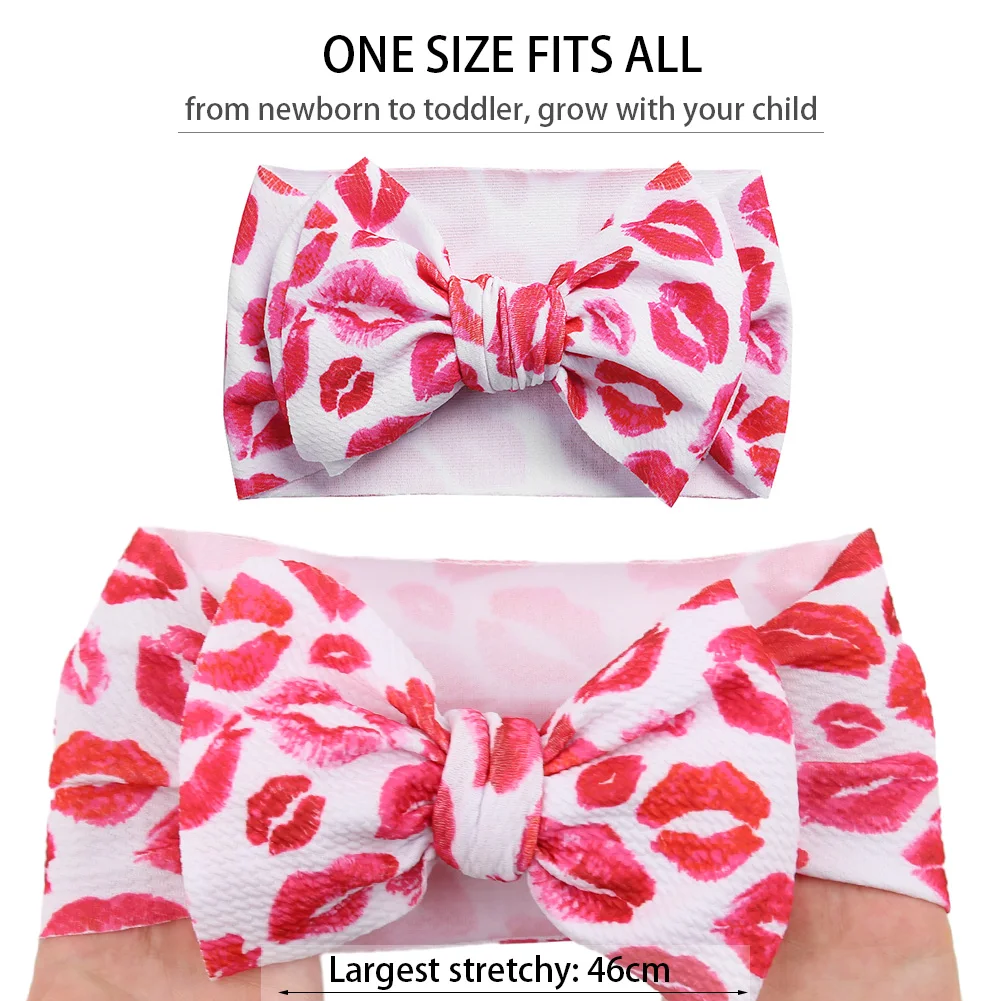 2 unids/lote, diademas de bala para el Día de San Valentín para bebé, diademas con forma de corazón y labios, lazos para el pelo, regalos de fiesta, diademas para niñas y niños - imagen 5