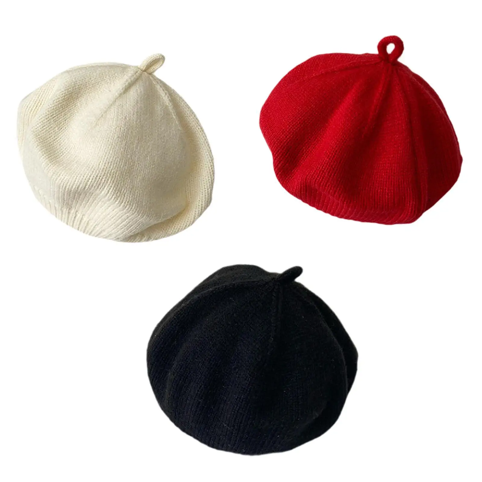 Baby French Beret Hat Knitted Beanie Cap for Girls Boys Toddlers Vacation