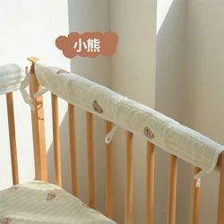 Parachoques para cama de oso bordado coreana algodón puro anticolisión