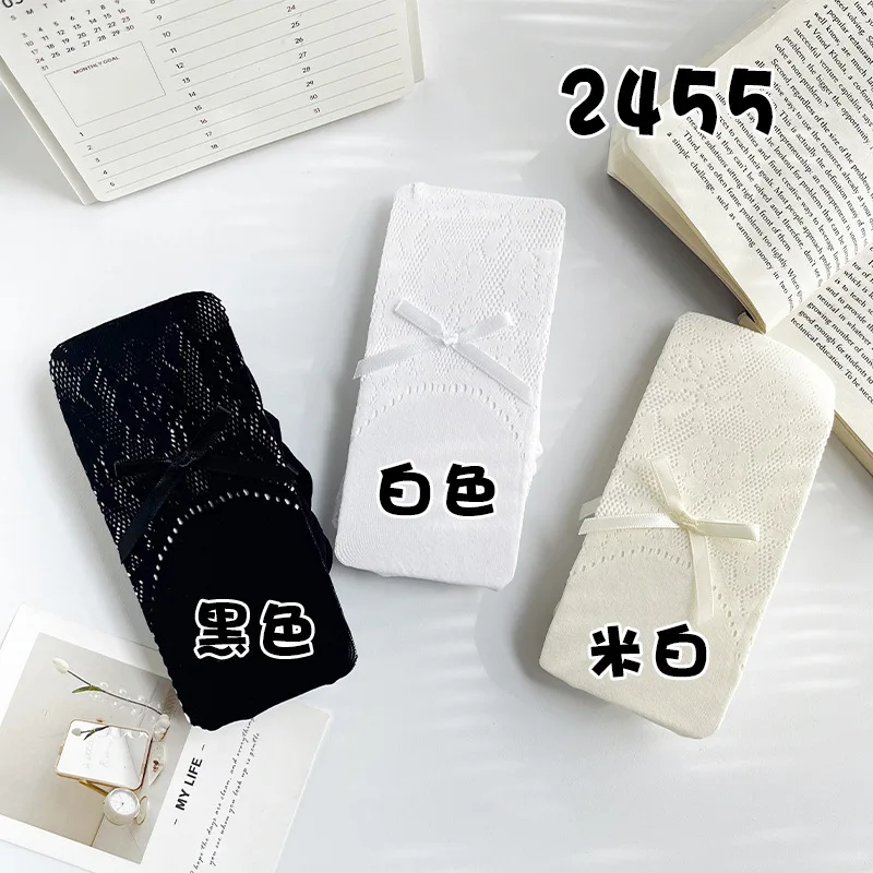 Verano Floral encaje transpirable Ballet niñas medias niñas suave Estilo Princesa falda Leggings niños medias de baile ropa para niños - imagen 2