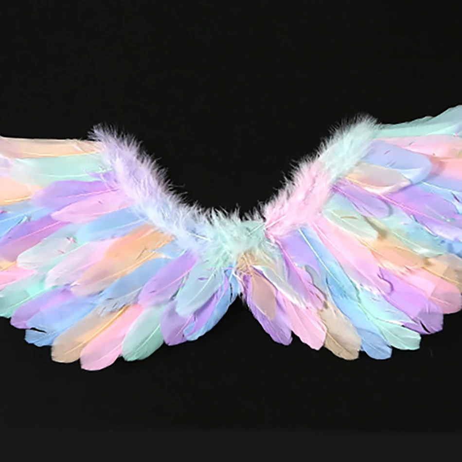 Alas de diablo para disfraz con plumas estilo imitación, Halloween - imagen 2
